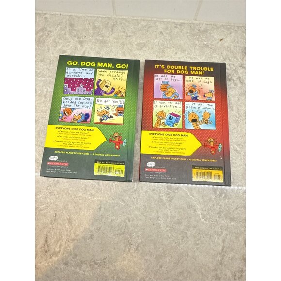 DOG MAN Hardcover lot of 2 books: Unleashed + Tale of Two Kitties. New - Picture 2 of 8